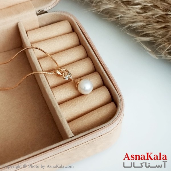 گردنبند مرواریدی ژوپینگ اصل زنانه مدل  نگیندار رنگ طلایی کد GNB16435W