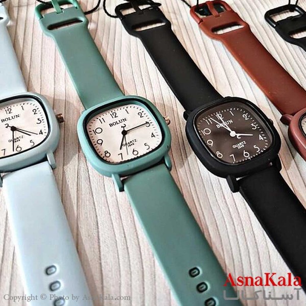 ساعت دخترانه بولون بند سیلیکونی یا ژله ای موتور کوارتز صفحه مربع کد WTCH1176W