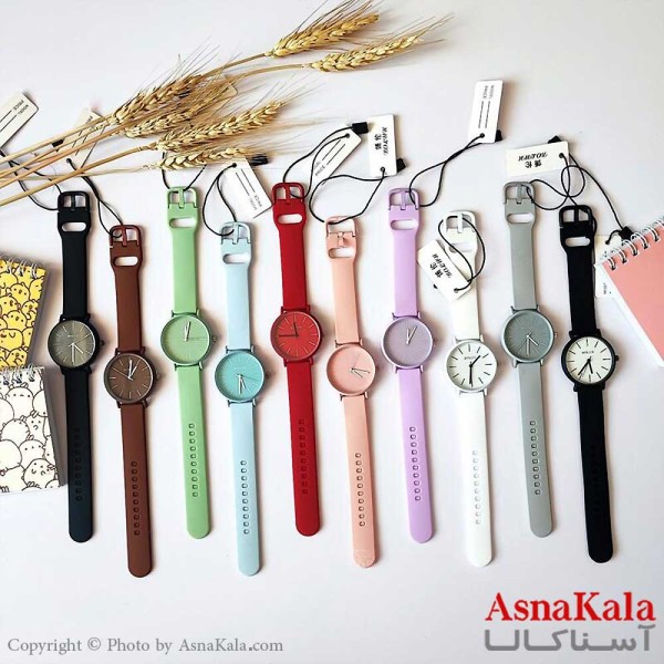 ساعت بولون دخترانه بند سیلیکونی یا ژله ای موتور کوارتز صفحه گرد کد WTCH1177W