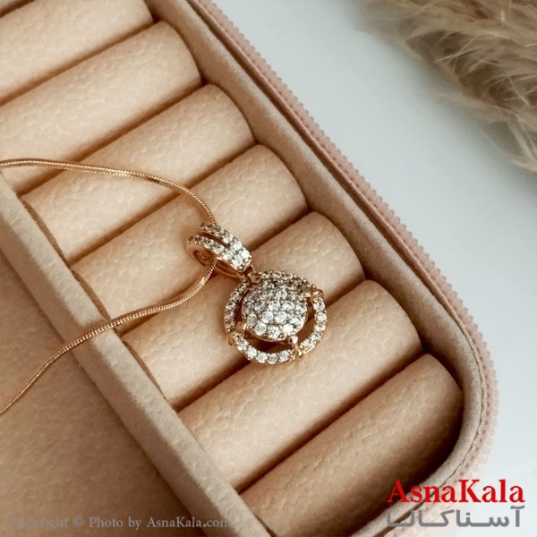 گردنبند ژوپینگ اصل دخترانه مدل پرنگین رنگ طلایی کد GNB16558W