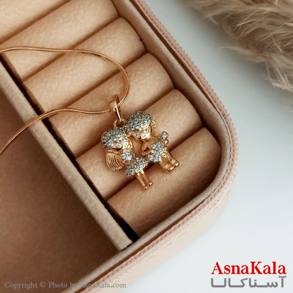 گردنبند ژوپینگ اصل مدل دختر و پسر رنگ طلایی کد GNB16496W