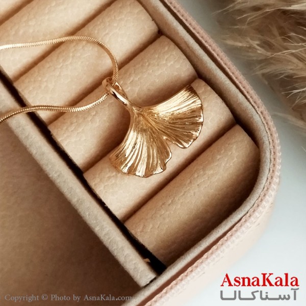 گردنبند ژوپینگ اصل زنانه مدل دم نهنگ رنگ طلایی کد GNB16511W