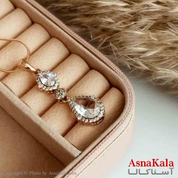 گردنبند ژوپینگ اصل زنانه نگیندار رنگ طلایی کد GNB16543W