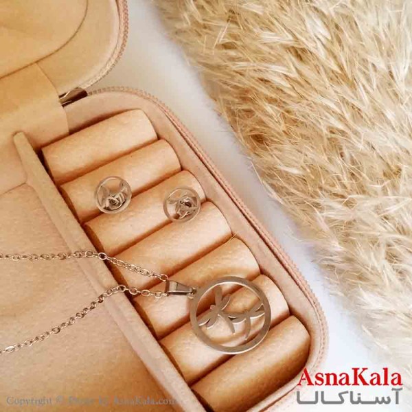 نیمست استیل دخترانه طرح سنجاقک رنگ نقره ای کد NIM14321W