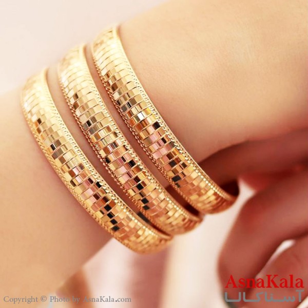 النگو زنانه طلاروس آینه ای 1سانت رنگ طلایی کد DSB18327W