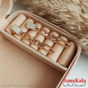 گوشواره کارتیر فیگارو نگیندار ژوپینگ زنانه طلایی کد GSH15408W
