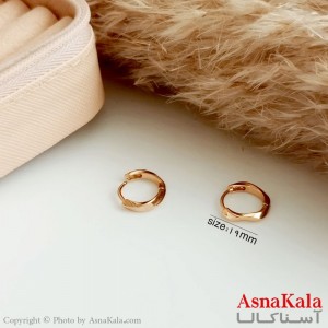 گوشواره حلقه ای ژوپینگ زنانه طلایی کد GSH15450W