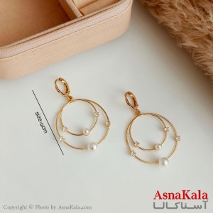 گوشواره مروارید زنانه مدل YSX نگیندار کد GSH15457W