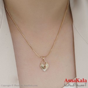 گردنبند ژوپینگ اصل زنانه مدل قفل طلایی کد GNB16633W