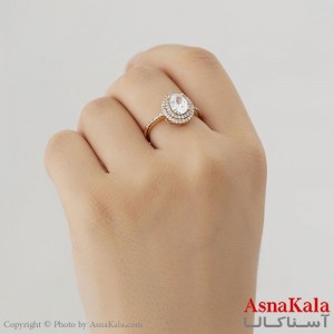انگشتر زنانه ژوپینگ اصلی با آبکاری طلا کد ANG19328W
