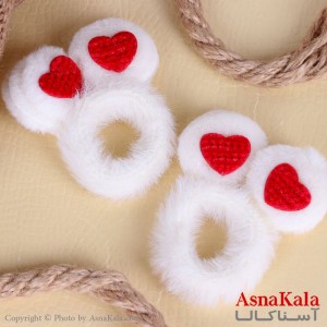 کش مو پولیشی طرح خرگوش قلبی جنس خارجی کد HAIR13112W