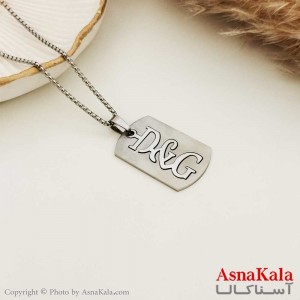 گردنبند مردانه دی ان جی استیل نقره ای کد GNB16650W