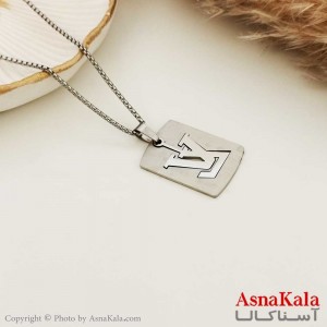 گردنبند مردانه لویی ویتون  استیل نقره ای کد GNB16652W