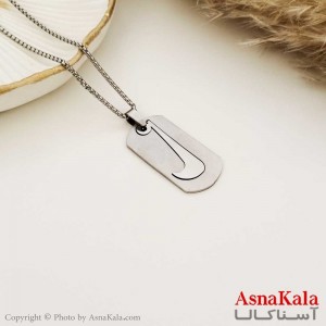گردنبند مردانه نایک NIKE  استیل نقره ای کد GNB16655W