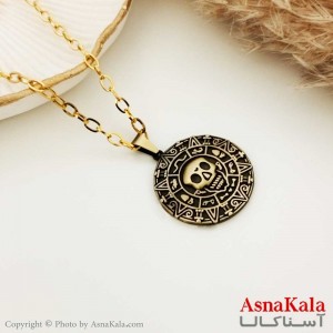 گردنبند اسپورت اسکلت استیل طلایی کد GNB16662W