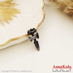 گردنبند مدل چاقو استیل سیاه قلم  کد GNB16669W