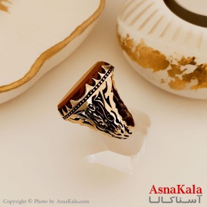 انگشتر طلاروس مردانه شیک طرح رزینی درشت کد ANG19458W