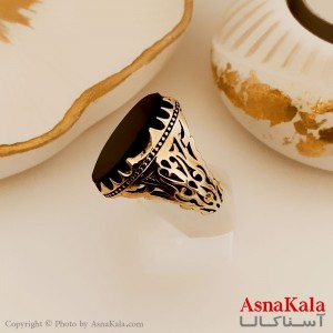 انگشتر طلاروس مردانه شیک رزینی درشت کد ANG19462W