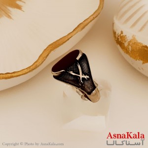 انگشتر طلاروس مردانه شیک رزینی درشت کد ANG19463W