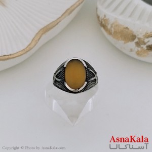 انگشتر نقره روس مردانه شیک رزینی کد ANG19471W