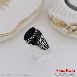 انگشتر نقره روس مردانه شیک رزینی کد ANG19480W