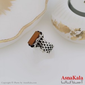 انگشتر نقره روس مردانه شیک رزینی کد ANG19488W