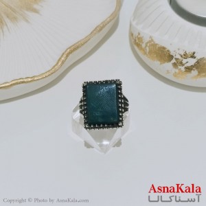 انگشتر نقره روس مردانه شیک رزینی کد ANG19490W