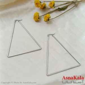 گوشواره مثلث زنانه استیل 316  کد GSH15545W