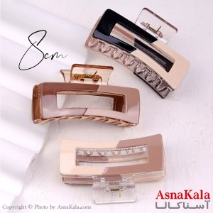 کلیپس اکرولیک مستطیل دوتیکه ای  مدل چاویی کد HAIR13166W