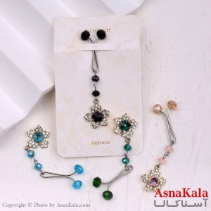 گیره روسری مدل شکوفه نگینی کد HAIR13182W