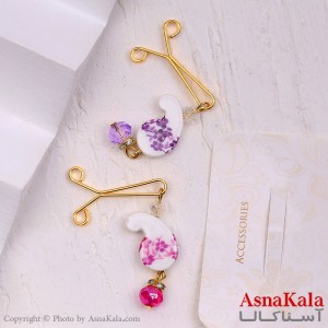 گیره روسری مدل هلالی رنگی کد HAIR13191W