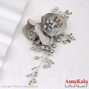 ریسه مو مدل گل نقره ای کد HAIR13196W