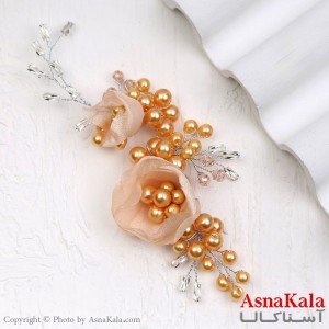 ریسه مو مدل مجلسی رز طلایی کد HAIR13205W