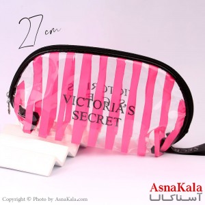 کیف آرایشی مدل تلقی راه راه جنس خارجی کد HAIR13213W