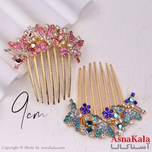 شانه مو فلزی زنانه مدل مجلسی تاج کریستالی جنس خارجی کد HAIR13249W