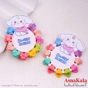 گیره مو زنانه کوچک جنس خارجی 10عددی مدل پاپیون و توت فرنگی کد HAIR13275W