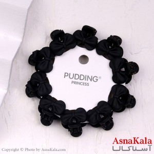 گیره مو زنانه کوچک جنس خارجی 10عددی مدل پاپیون مشکی کد HAIR13287W