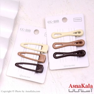 گیره مو زنانه انبری کارتی براق پینترستی مجموعه 3عددی کد HAIR13300W