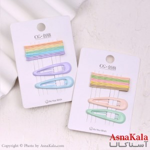 گیره و پنس و تق تقی مو مجموعه 12 عددی  کد HAIR13306W