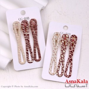 گیره مو زنانه انبری کارتی پاپیون فانتزی مجموعه 3عددی کد HAIR13327W