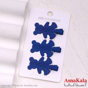 گیره مو زنانه انبری کارتی پینترستی خرسی مجموعه 3عددی کد HAIR13344W