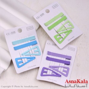 گیره و پنس و تق تقی مو مثلثی مجموعه 10عددی  کد HAIR13354W