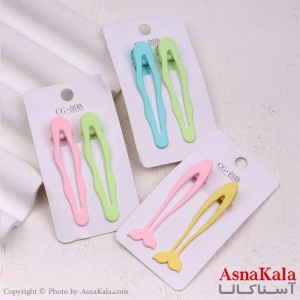 گیره مو زنانه انبری کارتی پینترستی مجموعه 2عددی کد HAIR13360W