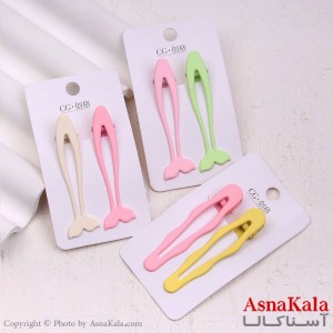 گیره مو زنانه انبری کارتی پینترستی مجموعه 2عددی کد HAIR13361W