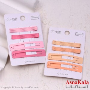 گیره و پنس و تق تقی مو مستطیلی مجموعه 10 عددی  کد HAIR13375W