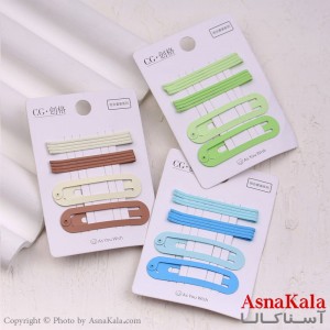 گیره و پنس و تق تقی مو بیضی مجموعه 10 عددی  کد HAIR13376W