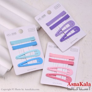 گیره و پنس و تق تقی مو بادومی مجموعه 10عددی  کد HAIR13378W