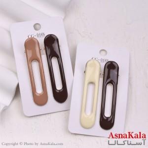 گیره مو زنانه انبری کارتی پینترستی رنگ نود کد HAIR13397W