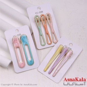 گیره مو زنانه انبری کارتی پینترستی آبرنگی کد HAIR13400W