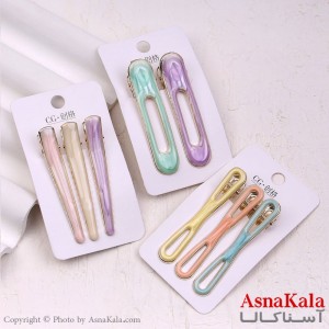 گیره مو زنانه انبری کارتی پینترستی پاستیلی کد HAIR13408W